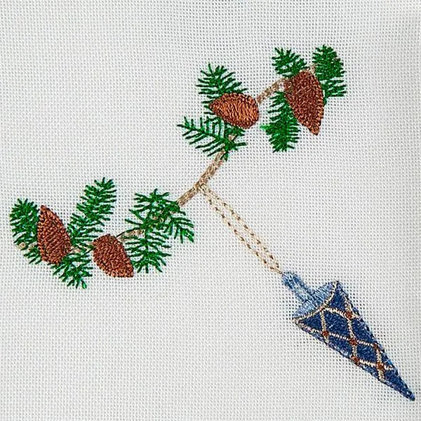 Langkilde & Søn - Juleserviet med blå kræmmerhus